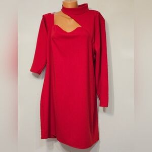 PrettyLittleThing Red One Shoulder Choker Top